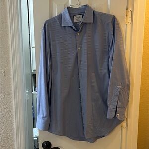 Charles Tyrwhitt Light Blue Patterned Dress Shirt